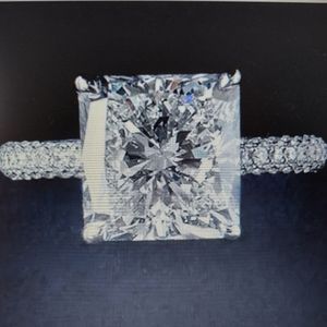 NWT NEIMAN MARCUS 4 Carat 14K Princess Cut Ring Size 8